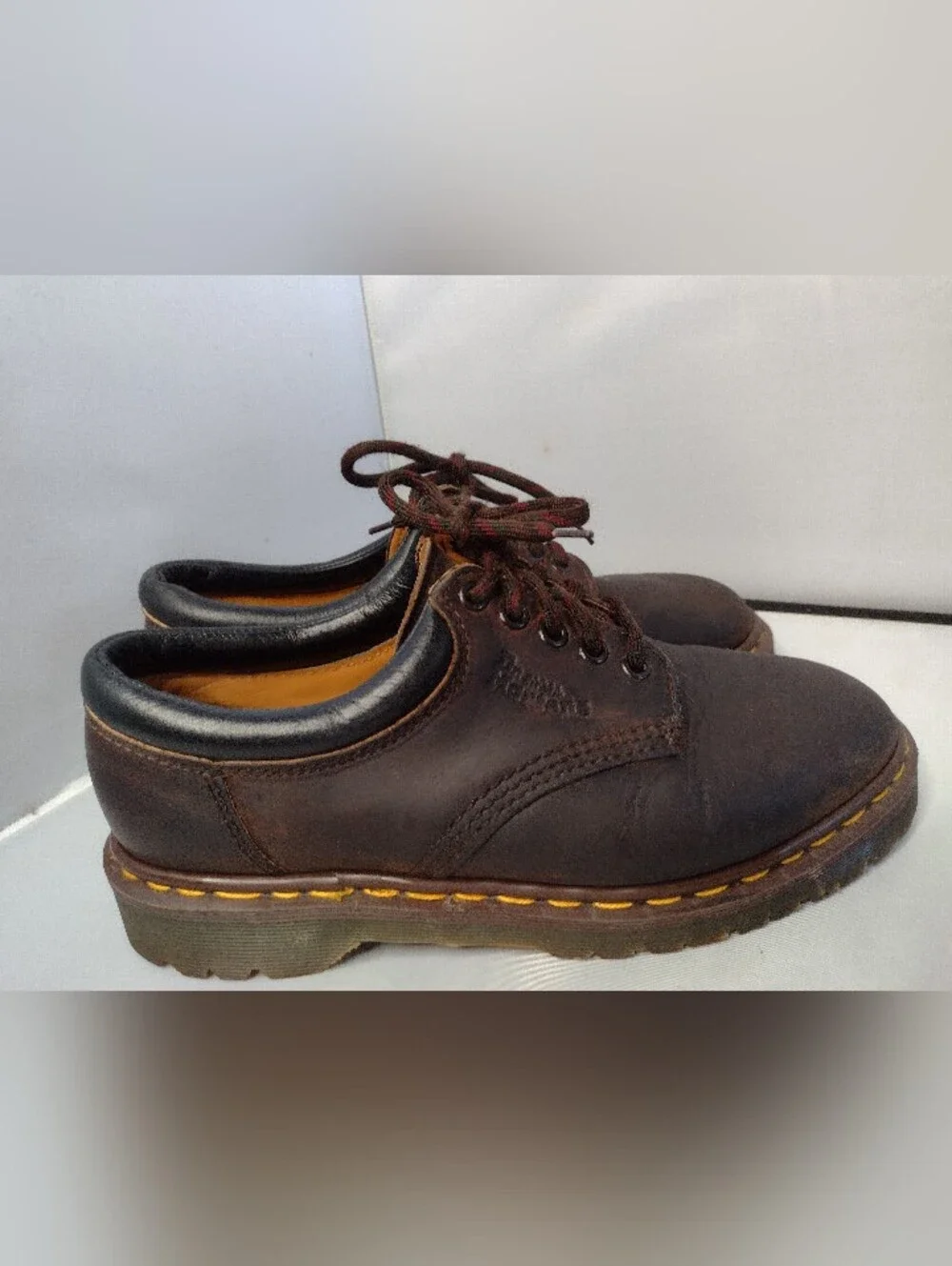 Dr. Martens Chunky Oxfords Mens 7  Brown Leather 8053 Made in England Y2K BB